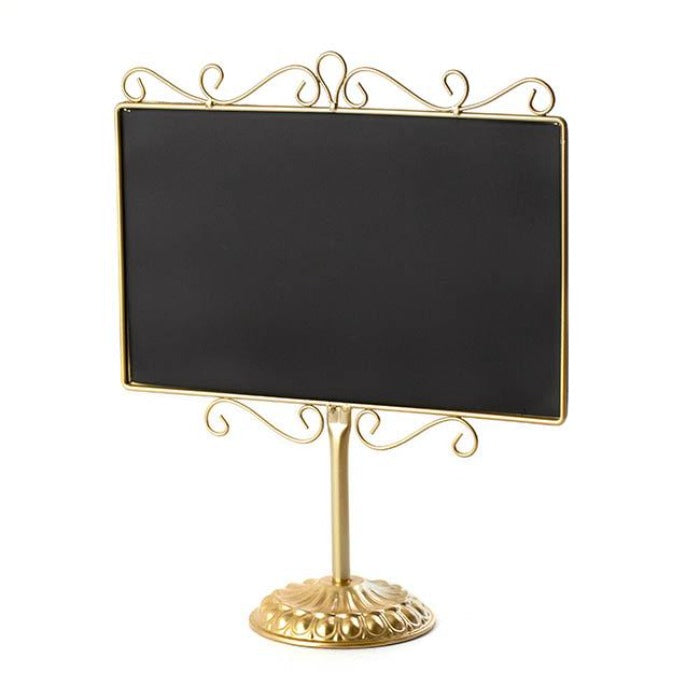 Gold Top Metal Chalkboard Table - Notbrand