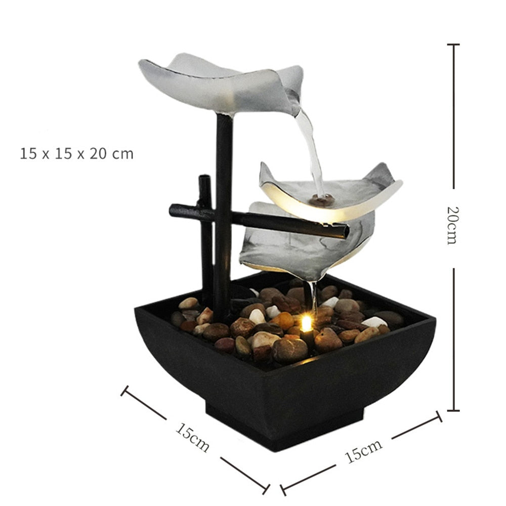 3 Layered Table Fountain With Power Switch - Notbrand