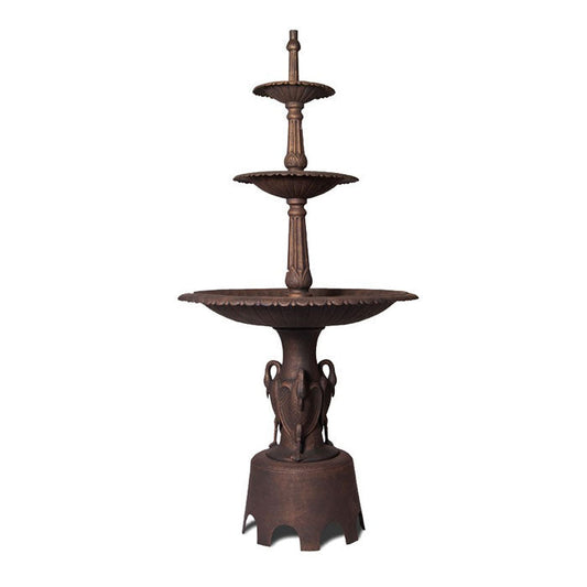 Heron Cast Iron Garden Fountain - Antique Bronze - House of Hyne