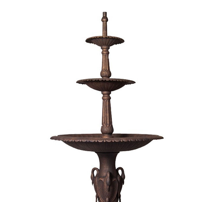 Heron Cast Iron Garden Fountain - Antique Bronze - House of Hyne