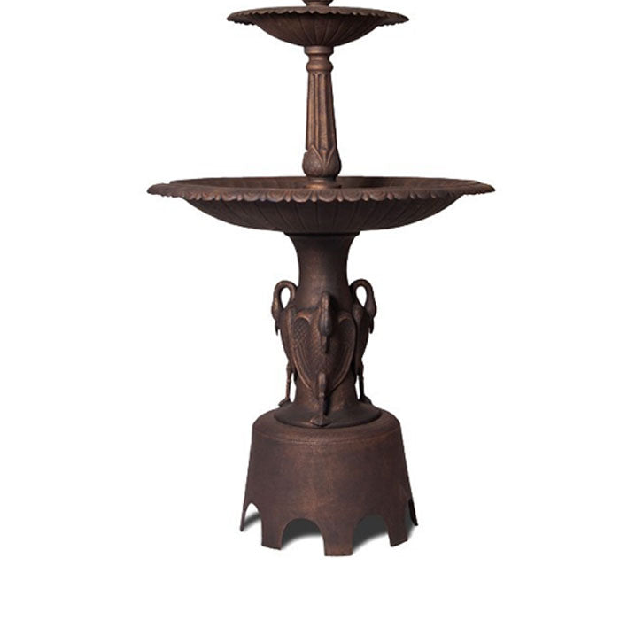 Heron Cast Iron Garden Fountain - Antique Bronze - House of Hyne