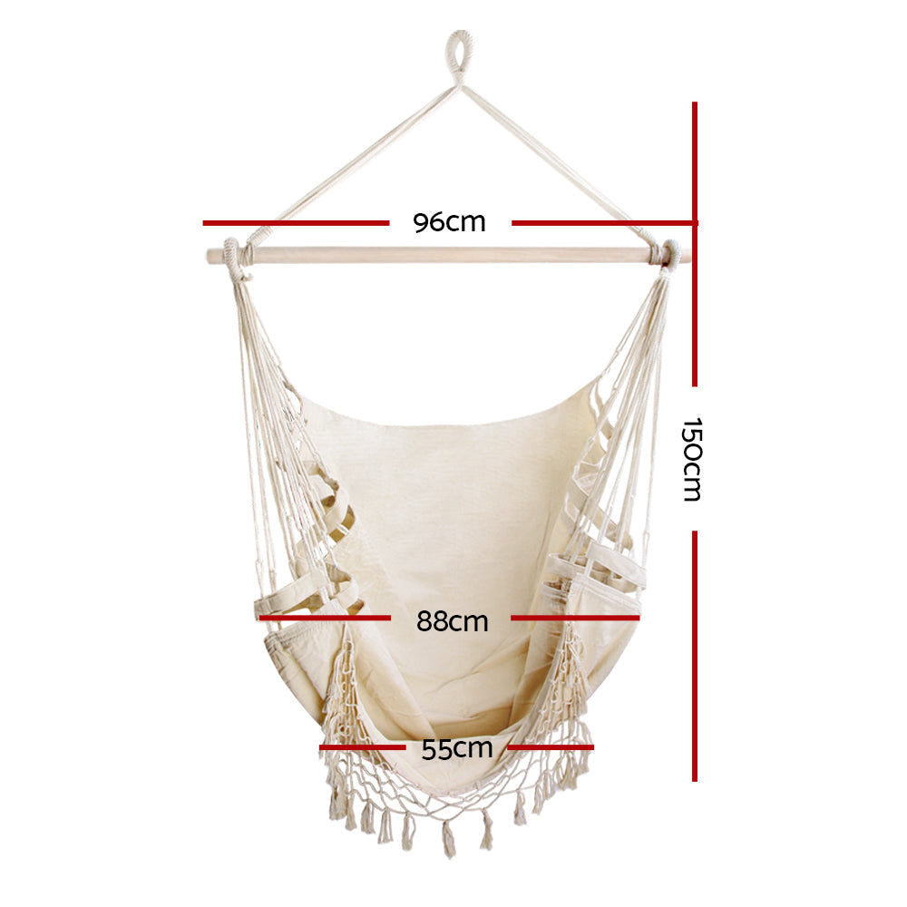 Gawen Hammock Swing Chair - Cream - Notbrand