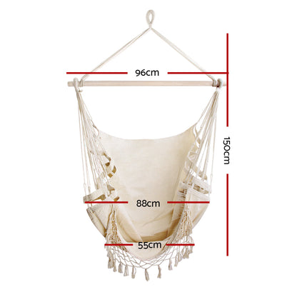 Gawen Hammock Swing Chair - Cream - Notbrand