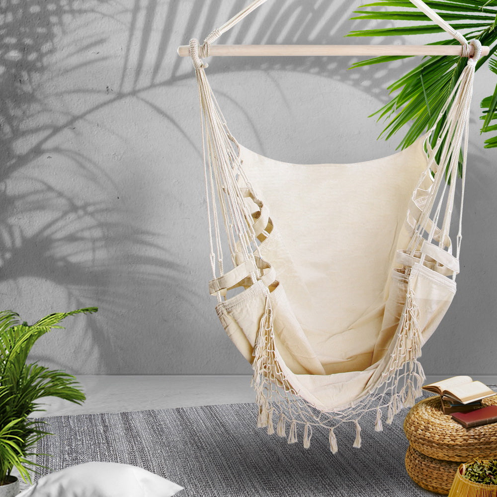 Gawen Hammock Swing Chair - Cream - Notbrand