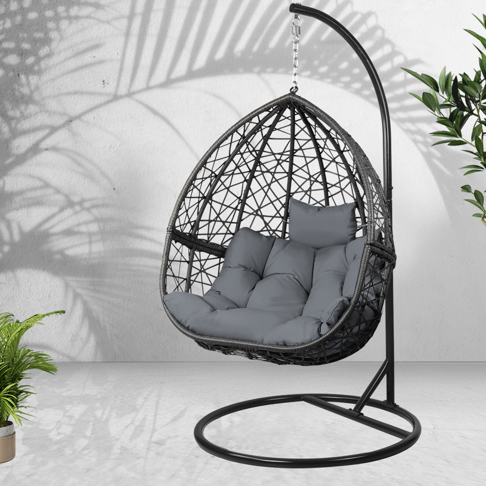 Hicks Hanging Swing Chair - Black - Notbrand