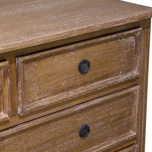 Hampton Mindy Wood Chest of Drawers - Weathered Oak - House of Hyne