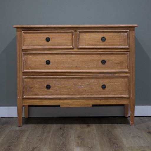 Hampton Mindy Wood Chest of Drawers - Weathered Oak - House of Hyne