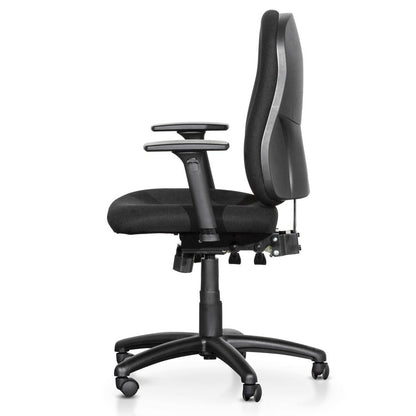 High Back Fabric Office Chair - Black - Notbrand