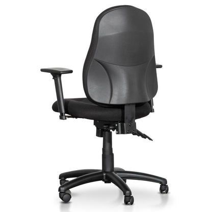 High Back Fabric Office Chair - Black - Notbrand