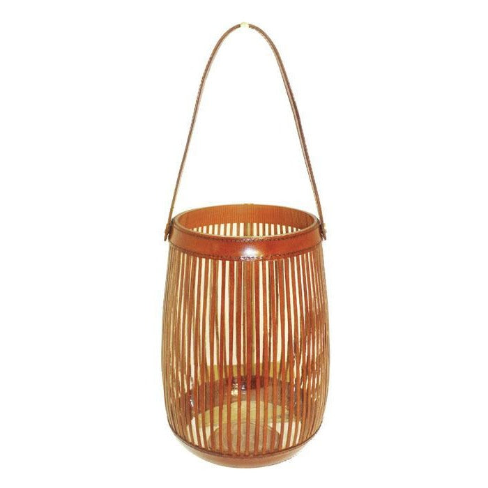 Tan Leather Large Hurricane Lamp - Notbrand