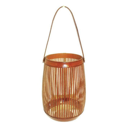 Tan Leather Large Hurricane Lamp - Notbrand