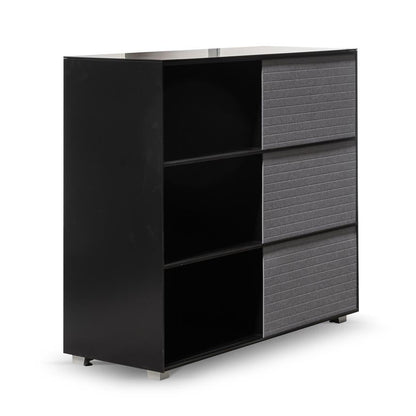 Black Layered Storage Cabinet - House of Hyne