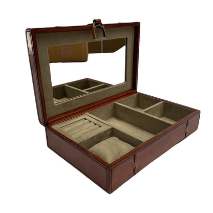 Tan Leather Jewellery Box - Notbrand