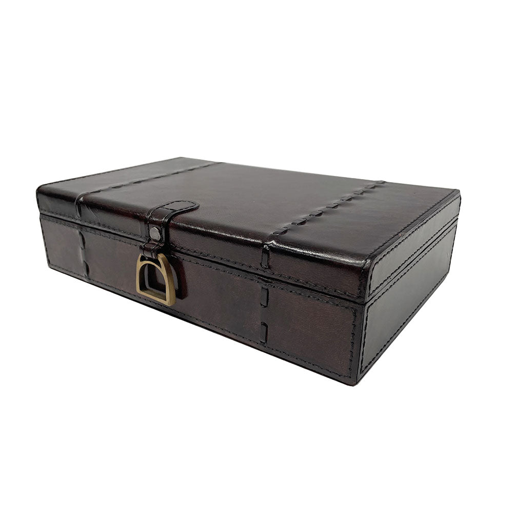 Dark Leather Jewellery Box - Notbrand