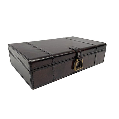 Dark Leather Jewellery Box - Notbrand