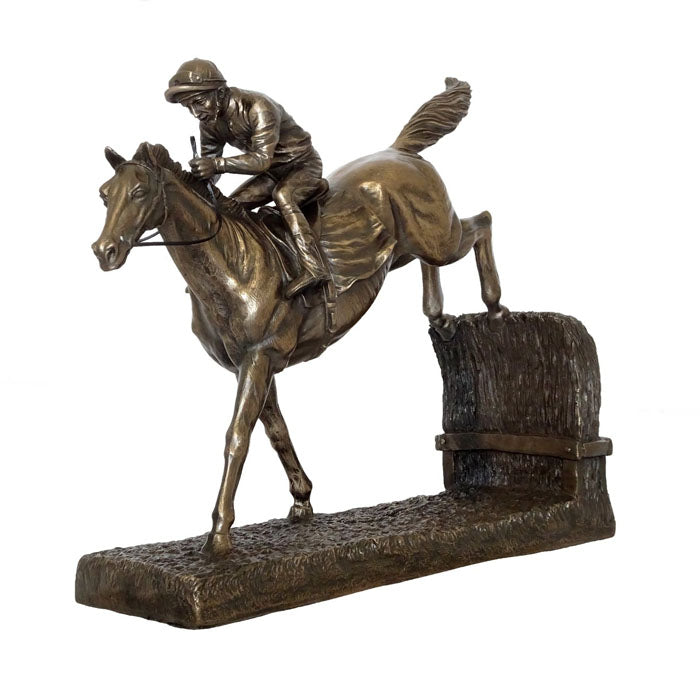 Jockey Landing Bronze Figurine - Notbrand