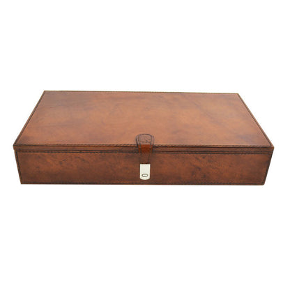 Syfas Tan Leather Jewellery Box - Notbrand