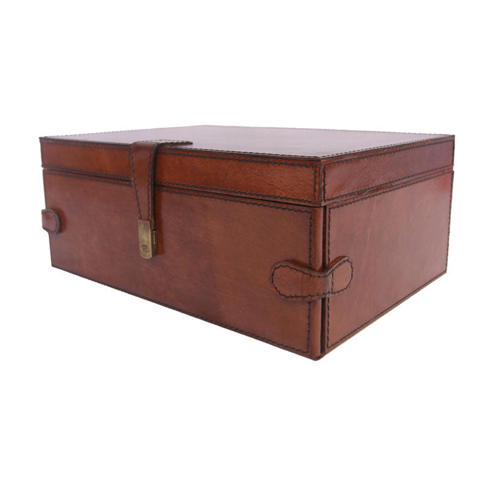 Asralyn Tan Leather Jewellery Box - Notbrand