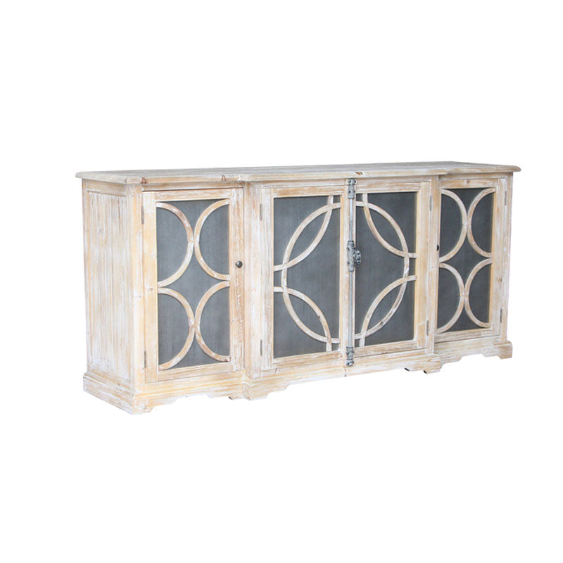 Keats Natural Reclaimed Timber Zinc Sideboard - Notbrand