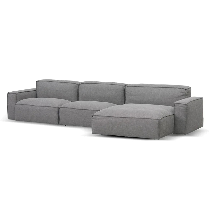 Graphite Haven Left Chaise 3-Seater Sofa - House of Hyne