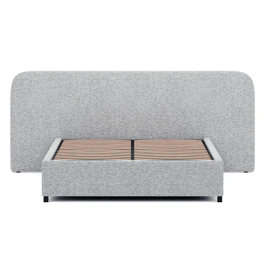 Boucle Dream Queen Bed Frame in Pepper - House of Hyne