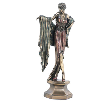 Lady With Shawl Bronze Figurine - Notbrand