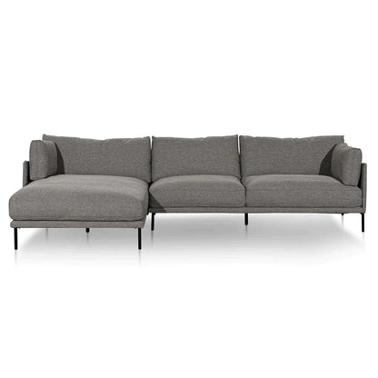 Graphite Chic Jasmine 4-Seater Sofa with Left Chaise - House of Hyne