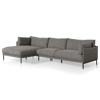 Graphite Chic Jasmine 4-Seater Sofa with Left Chaise - House of Hyne