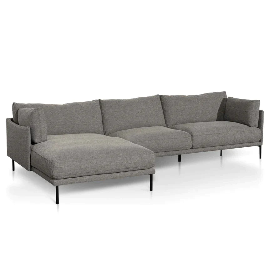 Graphite Chic Jasmine 4-Seater Sofa with Left Chaise - House of Hyne