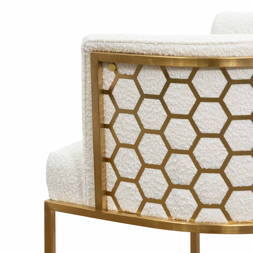 Boucle Bliss Ivory Lounge Chair - House of Hyne