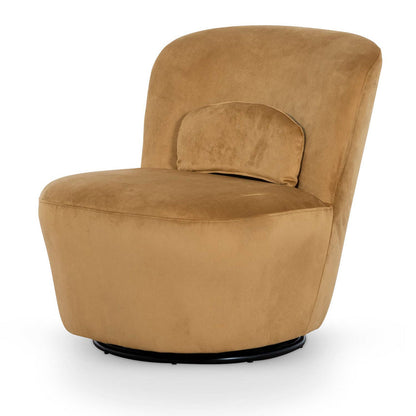 Sinko Swivel Lounge Chair - Mustard - Notbrand