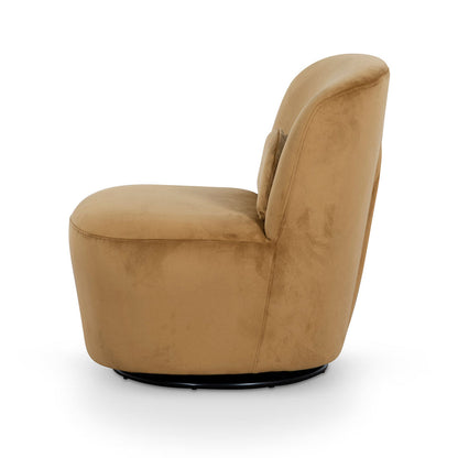 Sinko Swivel Lounge Chair - Mustard - Notbrand