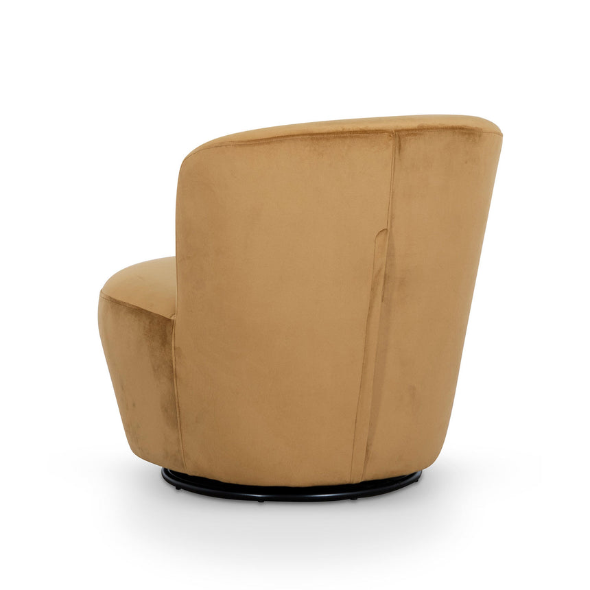 Sinko Swivel Lounge Chair - Mustard - Notbrand