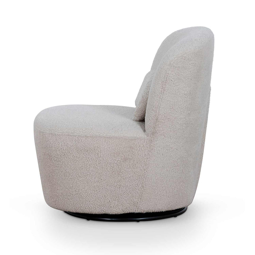 Jarc Swivel Lounge Chair - Ivory Teddy - Notbrand