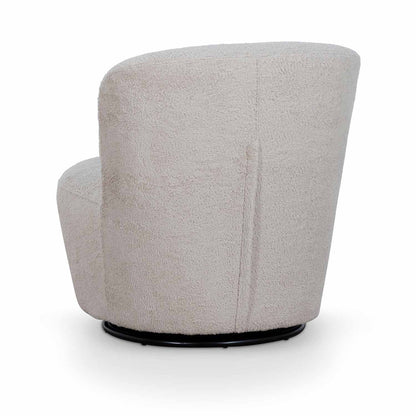 Jarc Swivel Lounge Chair - Ivory Teddy - Notbrand