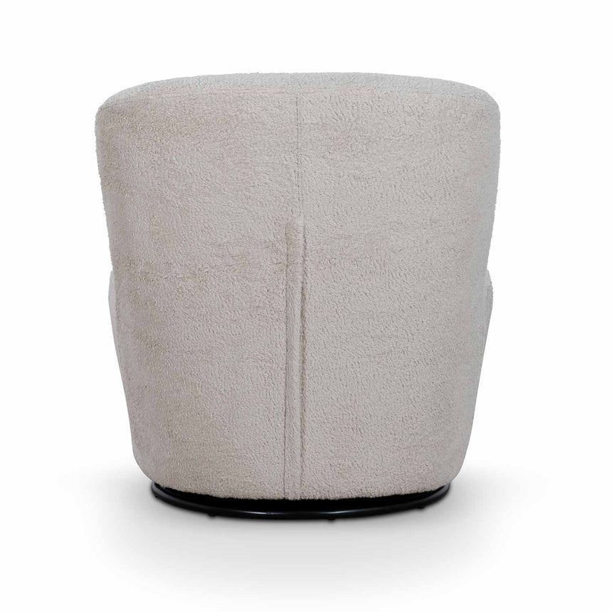 Jarc Swivel Lounge Chair - Ivory Teddy - Notbrand