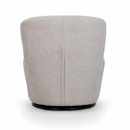 Jarc Swivel Lounge Chair - Ivory Teddy - Notbrand