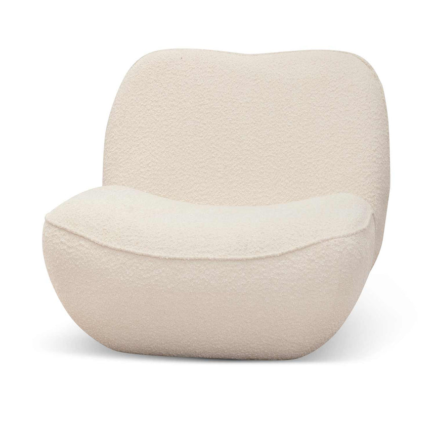 Tjasa Lounge Chair - Ivory White Boucle - Notbrand