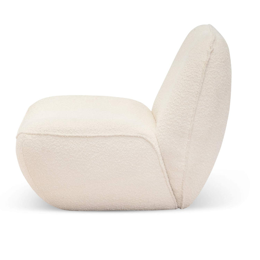 Tjasa Lounge Chair - Ivory White Boucle - Notbrand