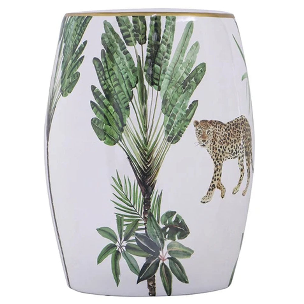 LEOPARD CERAMIC STOOL - Notbrand