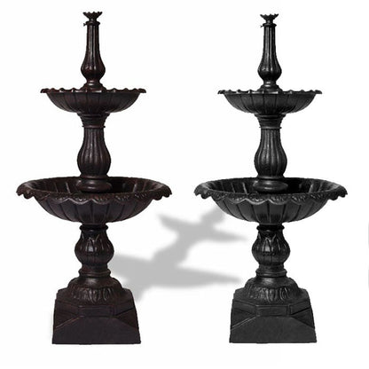 Lisbon 2 Tier Self Contained Garden Fountain 140cm - House of Hyne