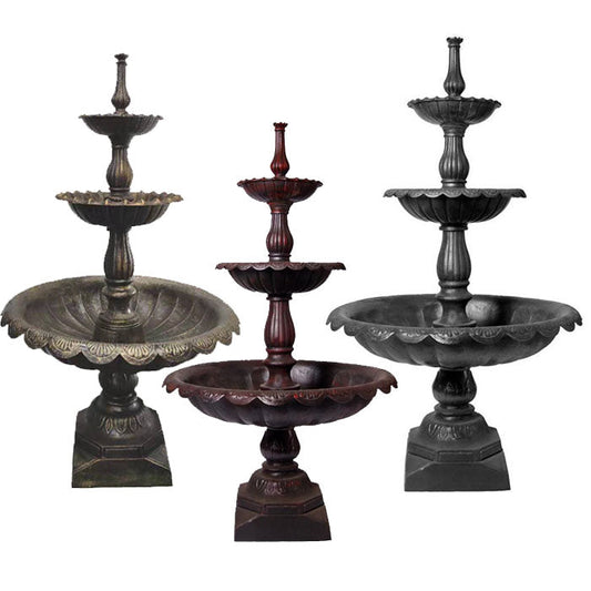 Lisbon 3 Tier Cast Iron Fountain - Notbrand