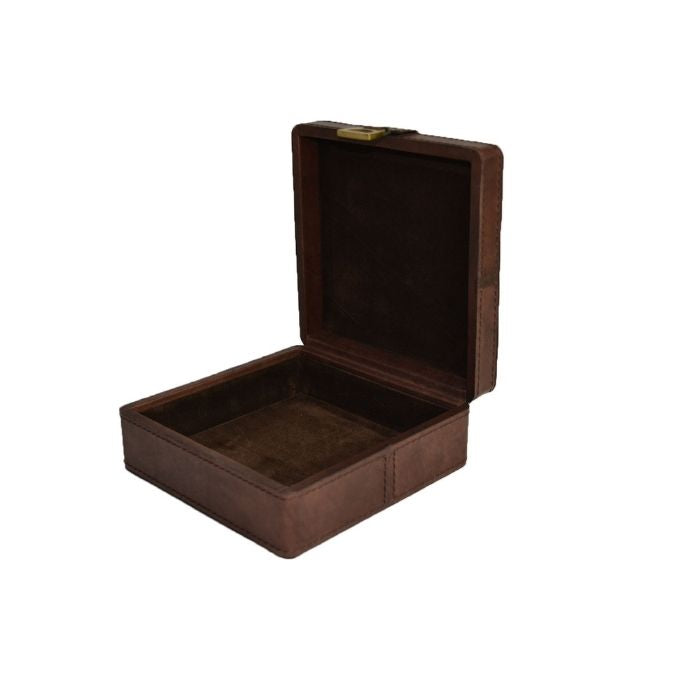 Shadoras K.Brown Print Leather Document Box - NotBrand