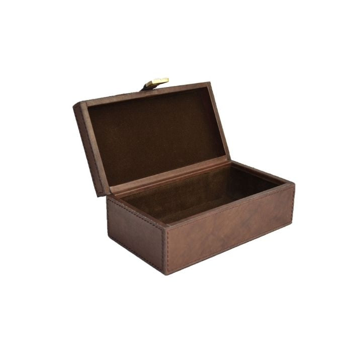 Shadoras K.Brown Print Leather Document Box - NotBrand