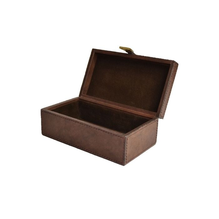 Shadoras K.Brown Print Leather Document Box - NotBrand