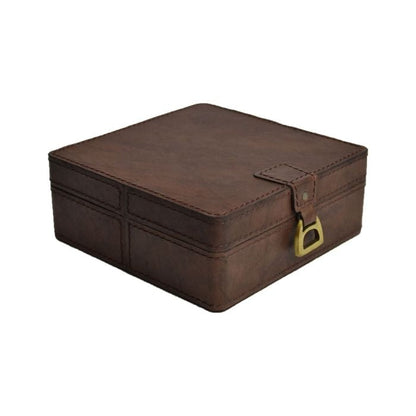 Shadoras K.Brown Print Leather Document Box - NotBrand