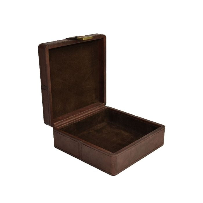 Shadoras K.Brown Print Leather Document Box - NotBrand