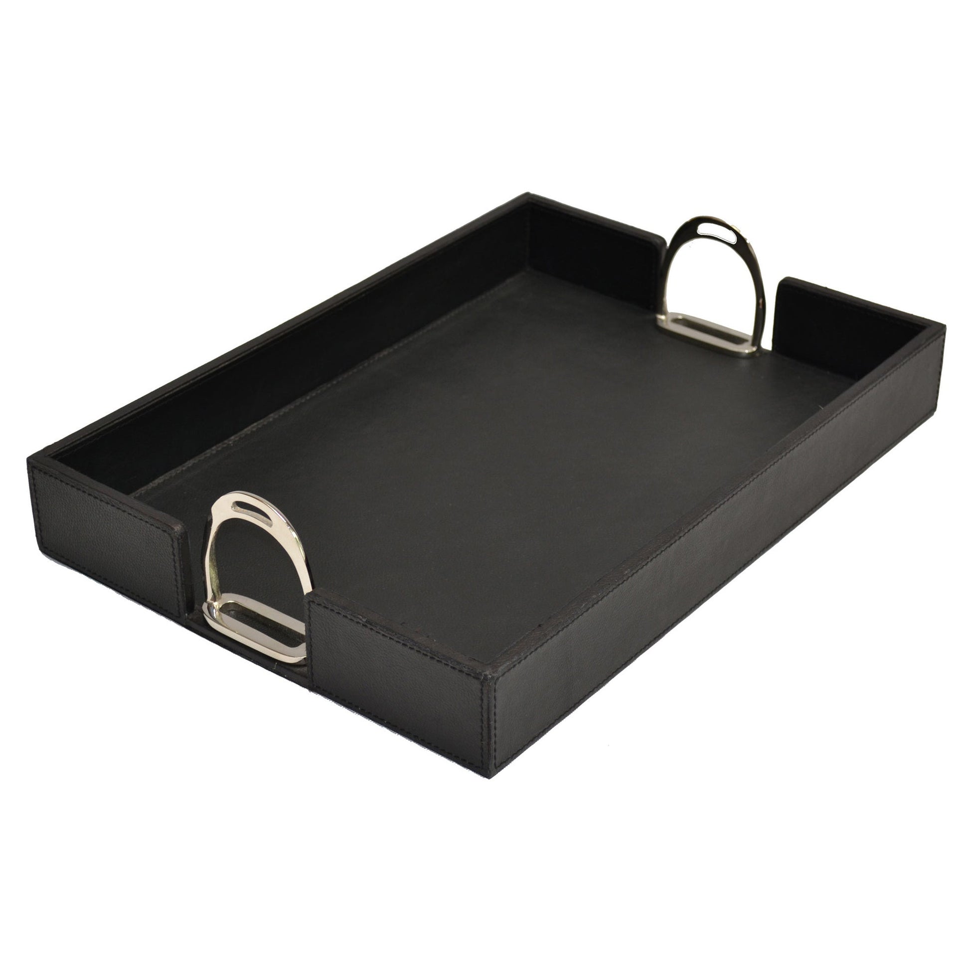 Leather Tray With Stirrups - Notbrand