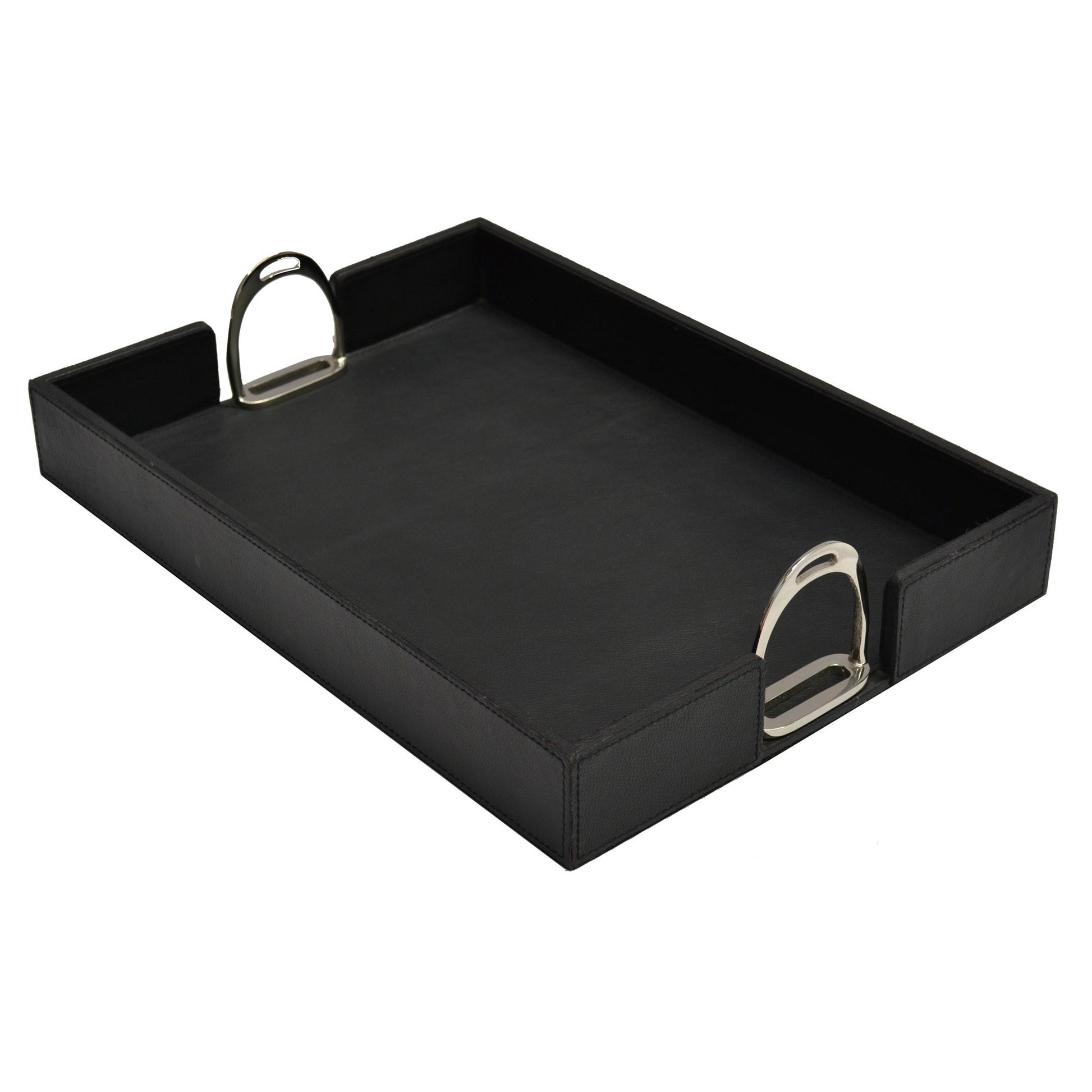 Leather Tray With Stirrups - Notbrand