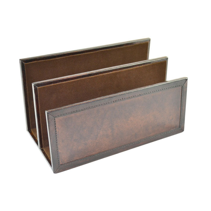 Ayldrad Dark Leather Letter Organiser - Notbrand